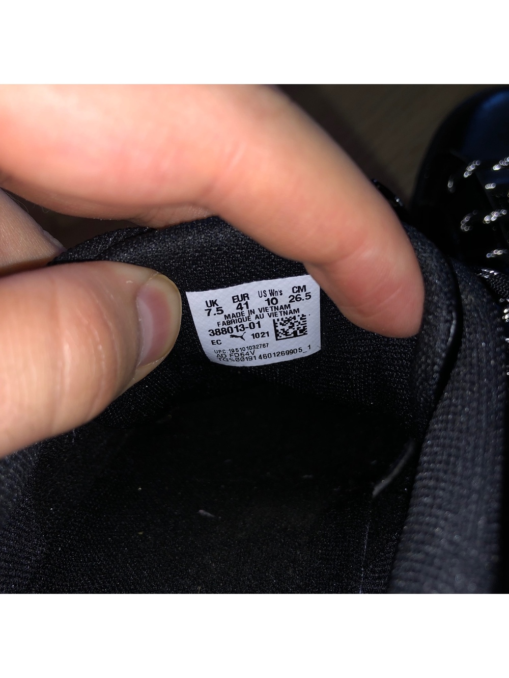 DUA LIPA PUMA x MAYZE FLUTUR BLACK PLATFORM COLLAB SNEAKERS WOMENS SIZE 10 NEW - Picture 7 of 8